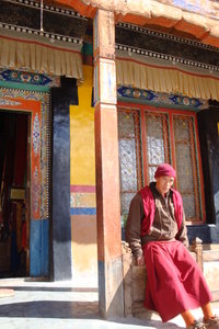 Monk at Thiksay monastery