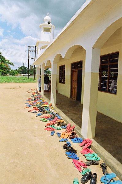 Shoes in front of Mosque