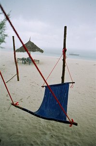 Rainy beach Zanzibar