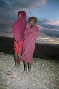 children near Oldonyo L'Engai
