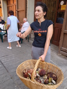 Maria with mushroom basket