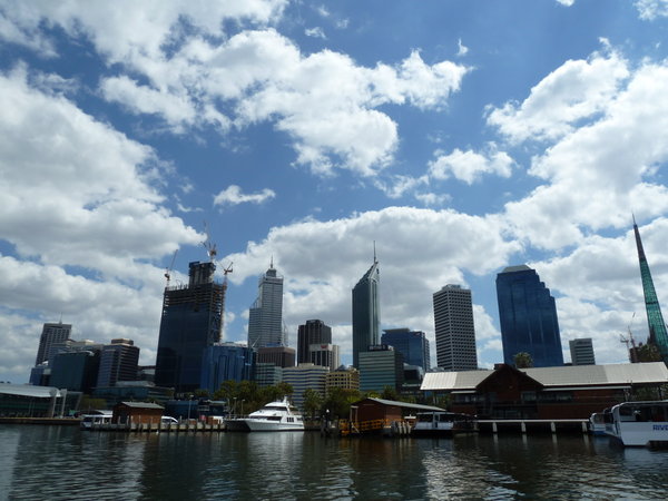 Skyline Perth seen from Swan River