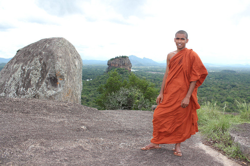 Young Buddhist monk at Pidurangala Rock
