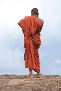 Young Buddhist monk on Pidurangala Rock