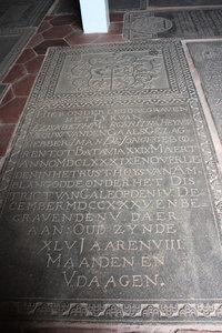 Dutch tombstone in Dutch church Galle