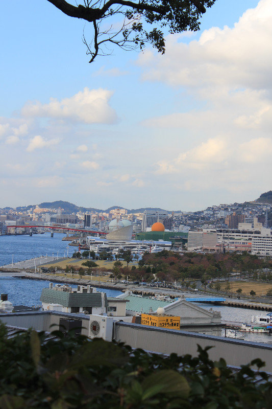 View on harbour Nagasaki seen from Glover Gardens