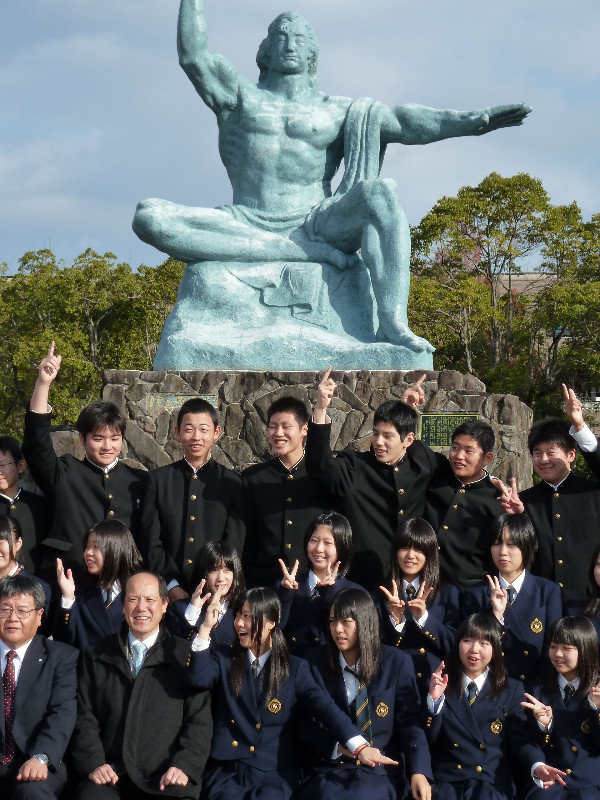 Students at Peace Park, Nagasaki
