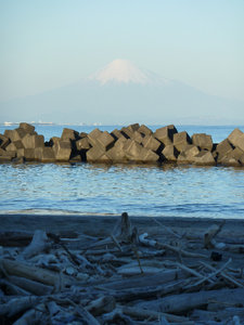 Pacific with Mount Fuji on background