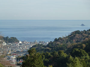 View at Pacific from the hills near Ito