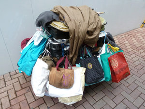 Organised baggy lady, Tokyo