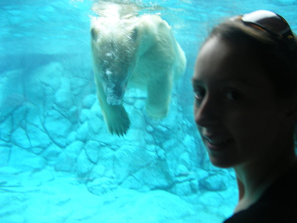 Lauren and polar bear
