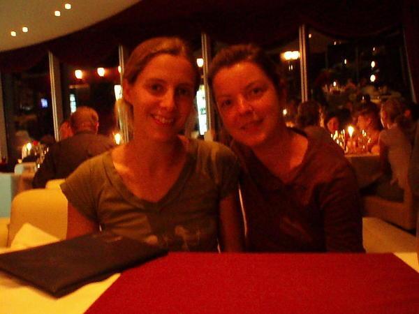me & rachel ate dinner at the revolving restaurant on top of the TV tower, bratislava