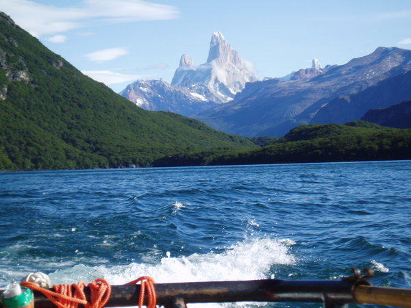 View of Mount Fitz Roy from ferry