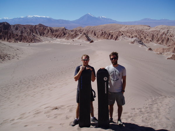 Sand boarding in Valle de la Muerte 