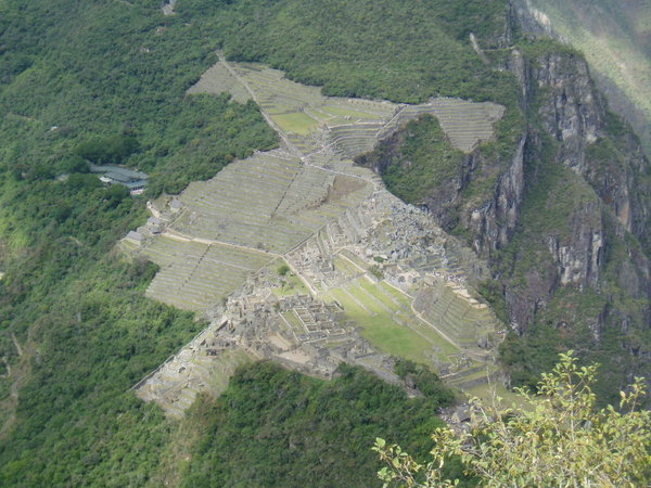 Overlooking the city from Huayna Picchu