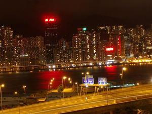 Hong Kong skyline from my room