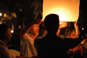 Lighting the lanterns
