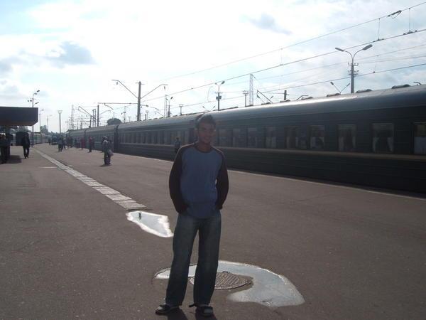 Indie at Yaroslavl station, a few hours east of Moscow