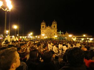 Plaza de Armas at night