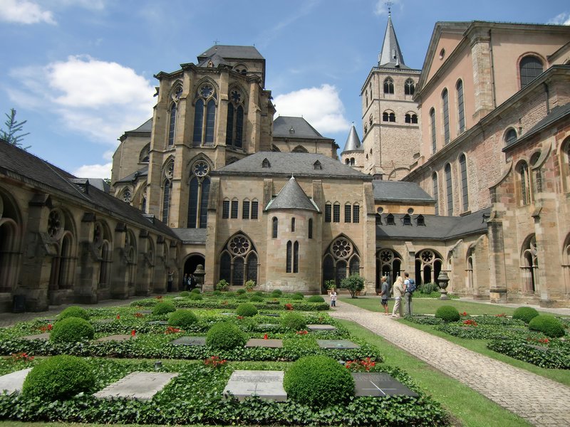 The courtyard inside the cathedral