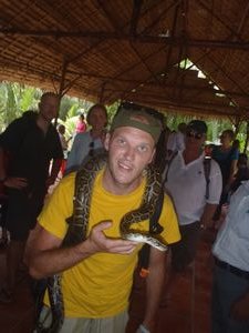 Gareth with the snake
