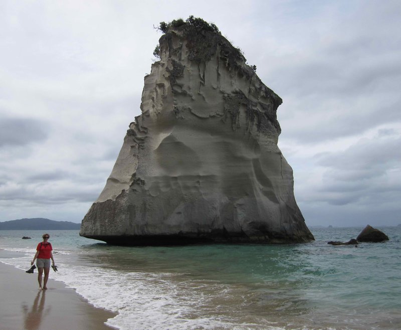 Julia on Cathedral Cove beach