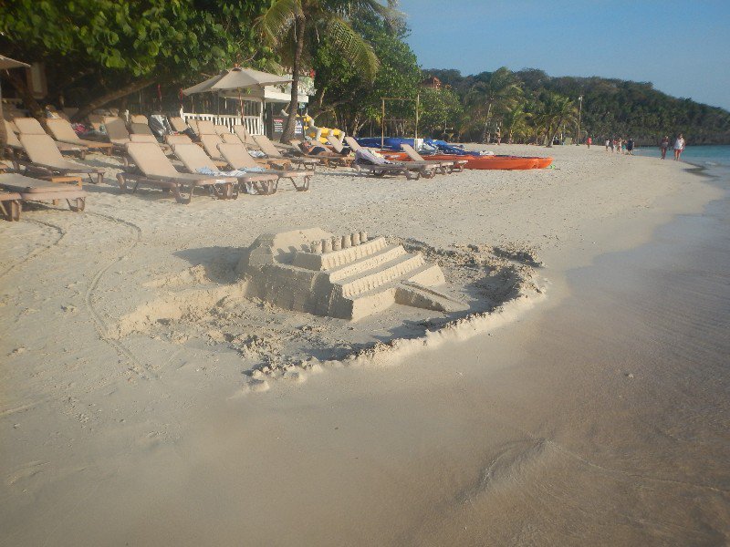 Someone made a sand castle