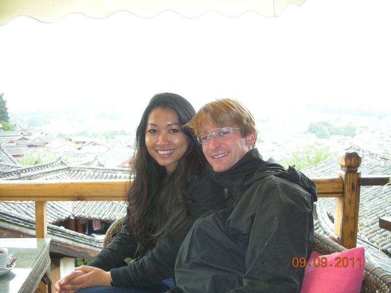 Lijiang - Maam and me taking in the view!