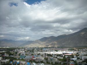 Lhasa - Potala Palace - View of Lhasa