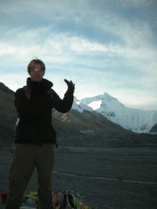 I was rather happy to be standing in front of the world's tallest mountain!