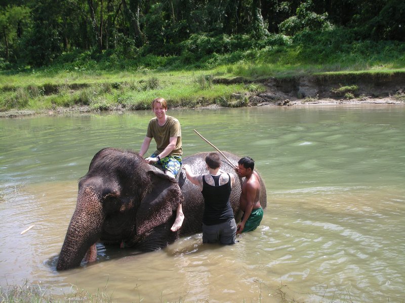 Chitwan National Park - First time riding an elephant