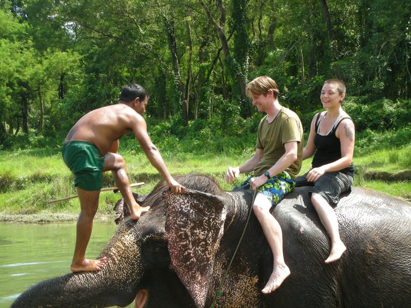 Chitwan National Park - The trainer had a far better way of getting on