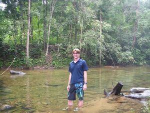 Koh Chang - Me at the river before the waterfall