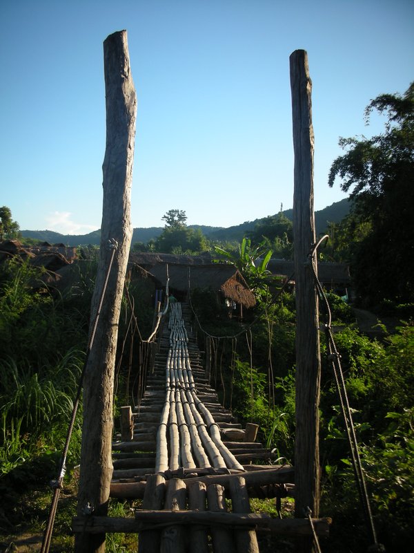 The Bridge to the Long Neck Hill Tribe
