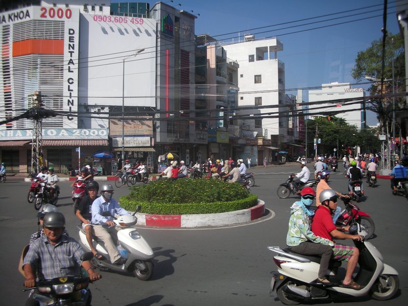 HCMC - A fairly busy roundabout