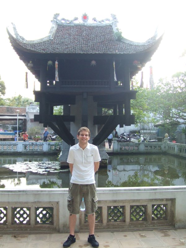 Hanoi - Brad at the One legged Pagoda