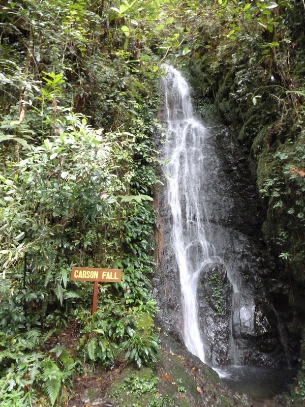 Kota Kinabalu - Carson falls along the ay on the trek