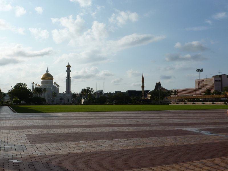 Brunei - Looking towards the mosque