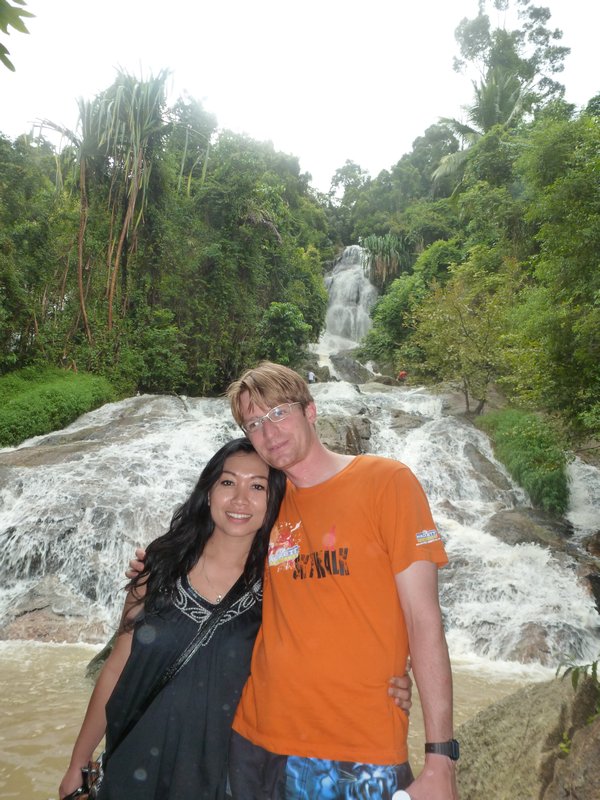 Koh Samui - Maam and I at Waterfall 1
