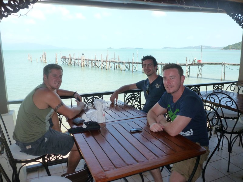 Koh Samui - Gav, Rick and Jon relaxing before dinner