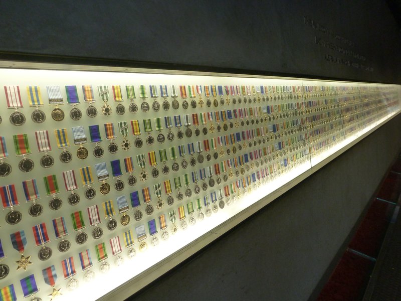 Melbourne -  Medals on display at the Shrine