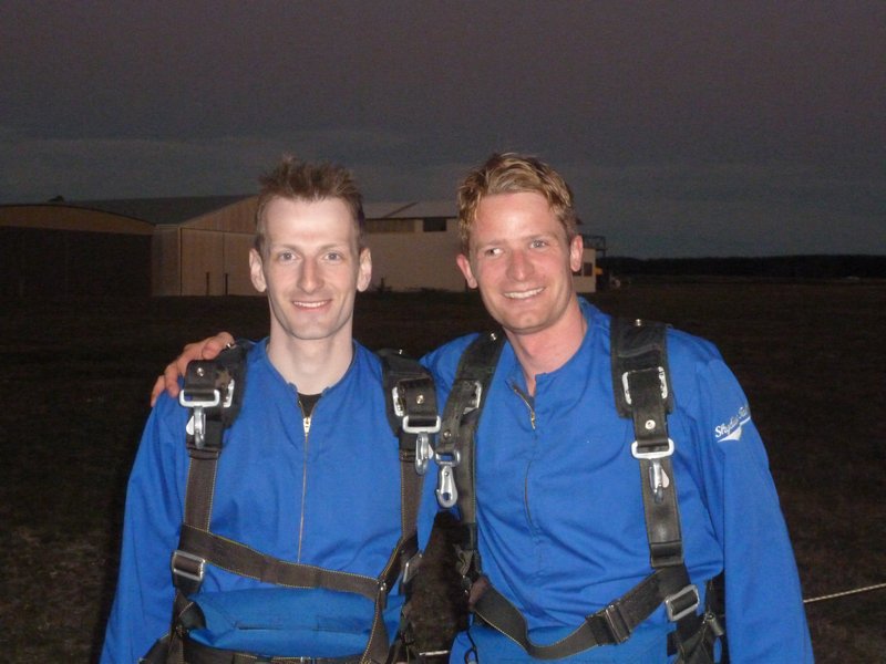 Taupo - Me and Martin striaght after the Skydive I was Hyper!