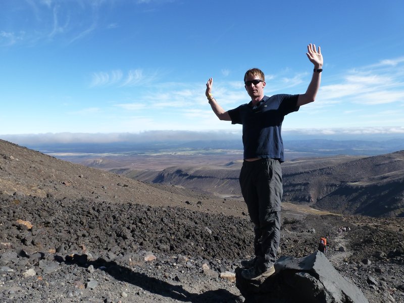 Tongariro National Park - Me on my way up Mt Doom