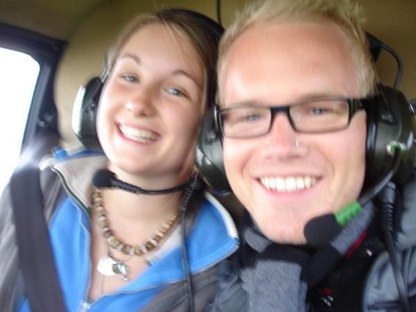 glenn and me on a HELICOPTER