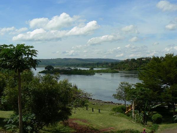 The source of the Nile with lake victoria in the back
