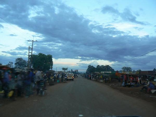 The way home from Busea last night through Webuye