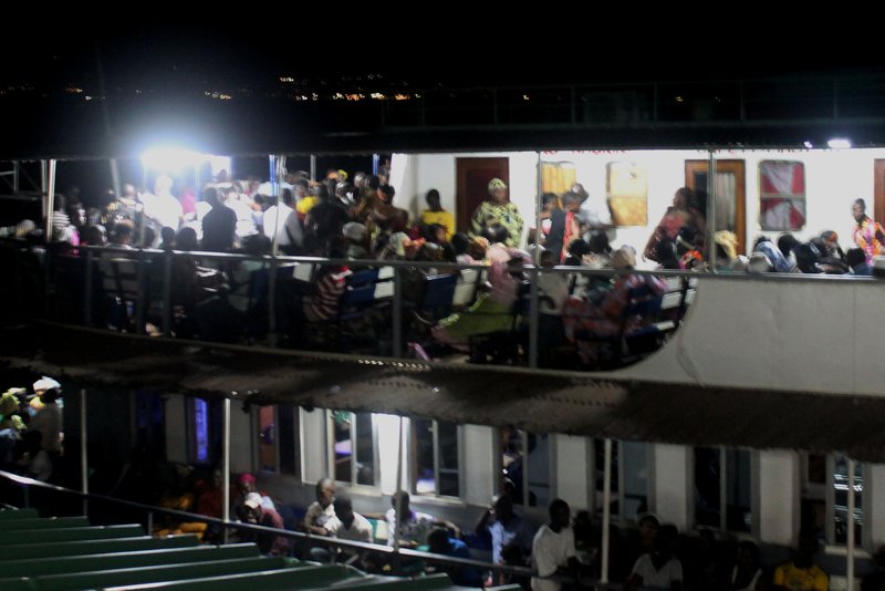 Overcrowded ferry to freetown