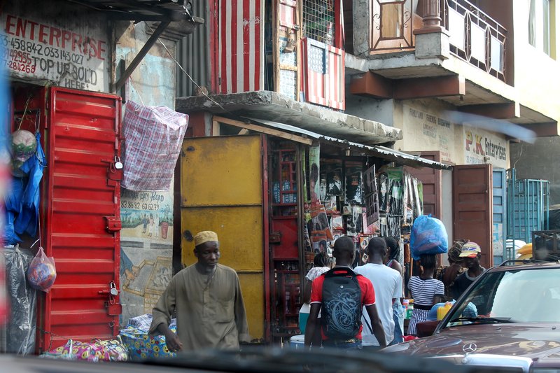 shops made from sea containers