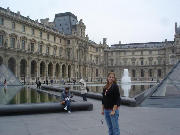 In front of the Louvre