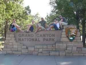 The Boys @ the Grand Canyon sign